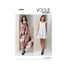 Patron Vogue V2026U5 Femme Robe évasée 44 au 52 - Vogue - Mondial Tissus