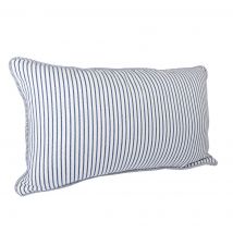 Housse de coussin fines rayures bleu 30x50cm - MT - Mondial Tissus