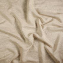 Tissu voilage en poly laine lin beige grande largeur - Linder - Mondial Tissus
