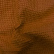 Tissu éponge Nid d'Abeille caramel - Mondial Tissus