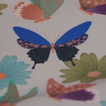 Tissu toile outdoor déperlante papillon - Mondial Tissus