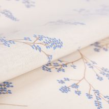 Tissu enduit PVC brillant Sakura bleu - AU Maison - A.U Maison - Mondial Tissus