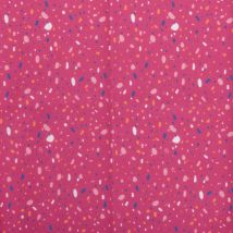 Coupon de tissu rose taches de peinture - MT - Mondial Tissus