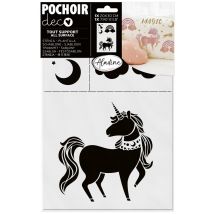 Pochoir de décoration licorne 20x30cm - Bernette - Mondial Tissus