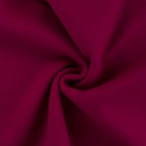 Tissu lainage polyester uni bordeaux - Mondial Tissus
