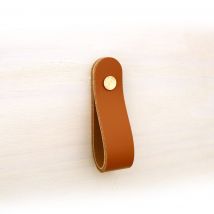 Poignée en cuir et 2 vis camel 21 cm - Miyako - Miyako - Mondial Tissus