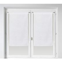 Paire de vitrages blc 45x90 - Mondial Tissus