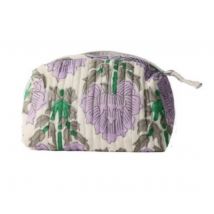 Trousse 22x10x10cm imprimé blockprint fleurs mauve artisanat indien - AU Maison - A.U Maison - Mondial Tissus