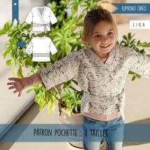 Patron pochette enfant kimono Mini-Oréo du 2 au 12 ans - Super Bison - Super Bison - Mondial Tissus