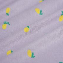 Tissu jersey coton citron mauve - MT - Mondial Tissus