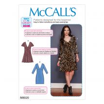 Patron McCALL's 8020A5 Robe femme taille empire - du 34 au 42 - McCall's - Mondial Tissus