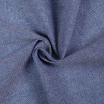 Tissu coton chambray marine - Mondial Tissus