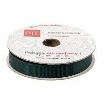 Bobine ruban gros grain vert foncé 9 mm x 5 m MT - MT - Mondial Tissus