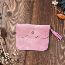 Kit à coudre CASH ME mini portefeuille en cuir rose bonbon - Feye - FEYE - Mondial Tissus