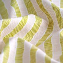 Tissu coton bio rayures - Mondial Tissus