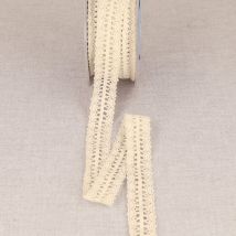 Ruban dentelle entre deux écru 25mm - Mondial Tissus