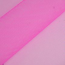 Tissu tulle églantine rose fluo - Mondial Tissus
