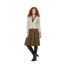 Patron burda 6160 Veste blazer à encolure en V du 34 au 44 - Burda - Mondial Tissus