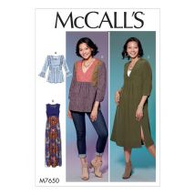 Patron Mc Call's 7650A5 - Robe et Haut style bohème du 34-42 - McCall's - Mondial Tissus