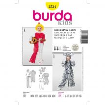Patron Burda 2524 - déguisement enfant Arlequin & chat - Burda - Mondial Tissus