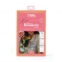 Kit DIY - Broderie sur vêtement thème self love - Graine Créative - Mondial Tissus