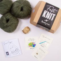 Kit DIY tricot - Fast Knit snood Pipper sapin or sans aiguilles - Tricotez-moi - Mondial Tissus