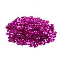 Sequin paillette à coudre un trou fuchsia 6 mm - MT - Mondial Tissus