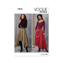 Patron Vogue V2050B5 Jupe mi-longueur pour femme du 36 au 44 - Vogue - Mondial Tissus