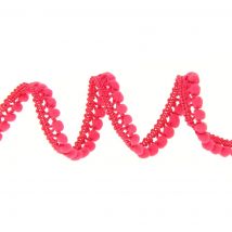 Galon mini pompons rose fuchsia - MT - Mondial Tissus