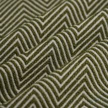 Tissu jacquard lourd chevron kaki - Mondial Tissus