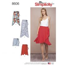 Patron Simplicity 8606.h5 - jupe portefeuille à volants - Simplicity - Mondial Tissus