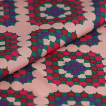 Tissu popeline coton crochet - MT - Mondial Tissus