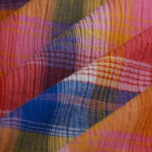 Tissu madras crêpe multicolore vif - Mondial Tissus