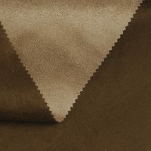 Tissu suédine double face Alaska chocolat - Mondial Tissus