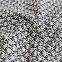 Tissu coton motif japonais éventails noir - MT - Mondial Tissus