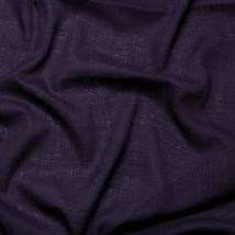 Toile légère viscose lin bleu marine - Mondial Tissus