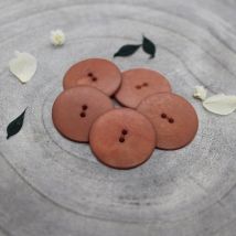 Lot de 5 boutons Palm chestnut 25 mm - Atelier Brunette - Atelier Brunette - Mondial Tissus