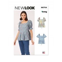 Patron New Look N° 6754 haut femme - Newlook - Mondial Tissus