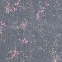 Tissu Liberty soie crêpe noir petites fleurs - Liberty - Mondial Tissus