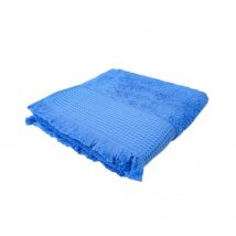 Serviette éponge abeille 50x100cm bleu - MT - Mondial Tissus
