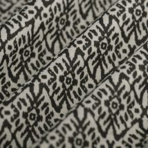 Tissu bachette lin coton minikat noir - MT - Mondial Tissus