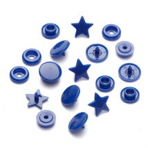 Boutons-pression étoiles et ronds Color Snaps - Bleu roi