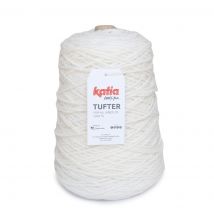 Cône de laine pour tufting 500m blanc - Katia