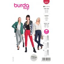 Patron BURDA 6025 - Pantalon style legging gainant 36-46 - Burda - Mondial Tissus
