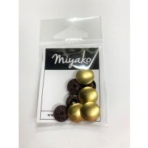 Lot de 2 boutons pressions magiques dorés - Miyako - Miyako - Mondial Tissus