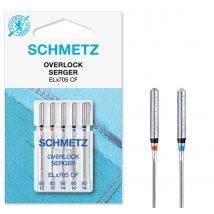 Aiguilles machine Schmetz overlock assorties 80 a12 et 90 a 14- ELx705 et SY 2022 - Schmetz - Mondial Tissus