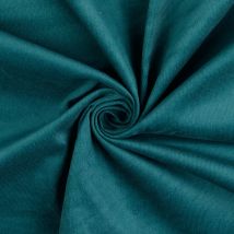 Tissu coton stretch velours côtelé émeraude