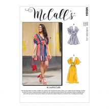 Patron Mccall's 8084 robes style kimono à noeud devant du 32 au 50 - McCall's - Mondial Tissus