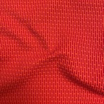 Maille jacquard coton bio stretch traits 3D orange - Albstoffe - Albstoffe - Mondial Tissus
