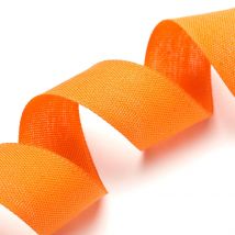 Ruban poly coton 25mm - Orange - MT - Mondial Tissus